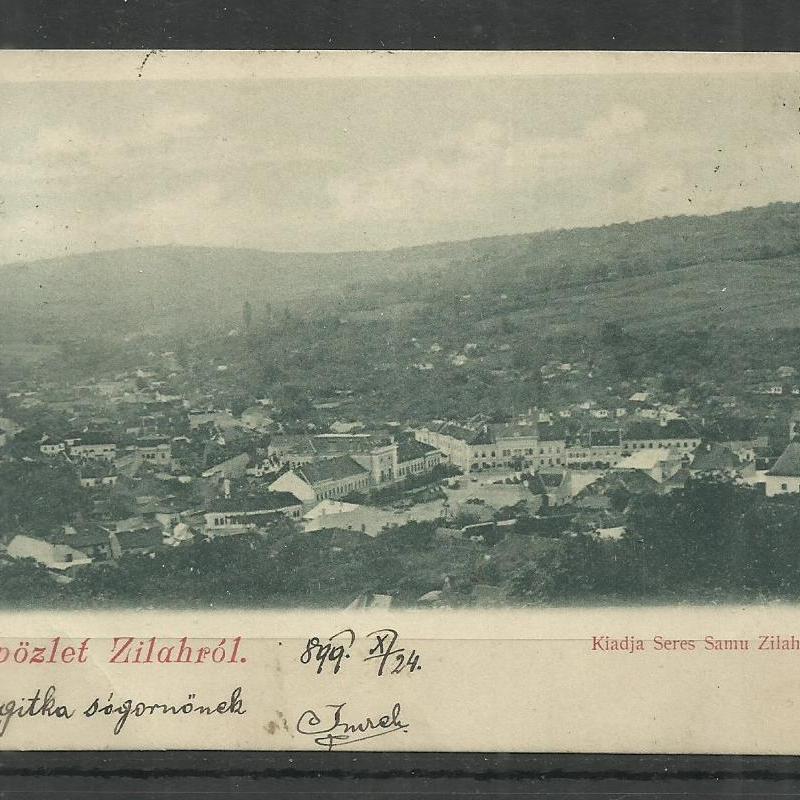 1899.-Üdvözlet Zilahról - futott képeslap