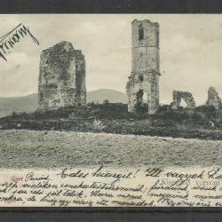 1904.-Kisnánai várrom - futott képeslap