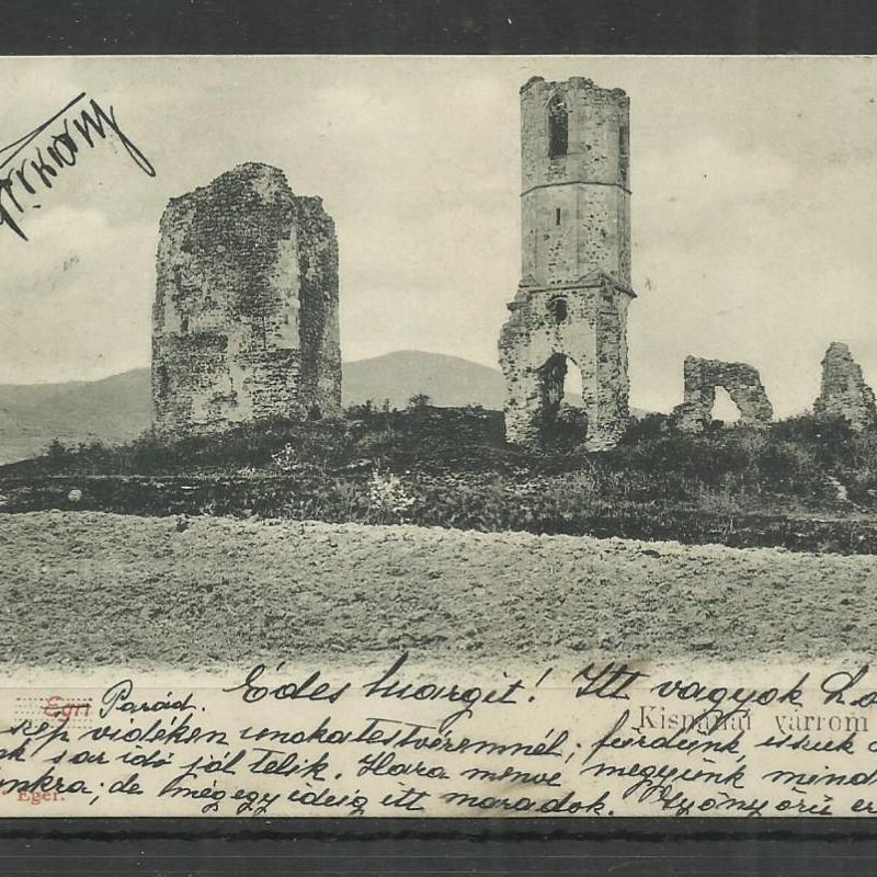1904.-Kisnánai várrom - futott képeslap