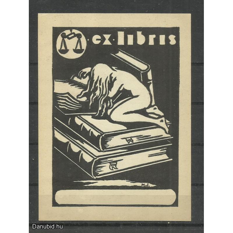 Ex Libris - mérleg - M.J.