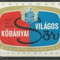 1981. - 1982.-Kőbáníai sör - címke -  matrica 5db