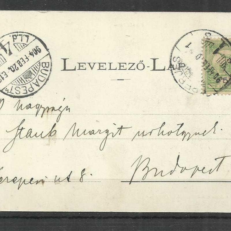 1904.-Üdvözlet Eperjes - futott képeslap