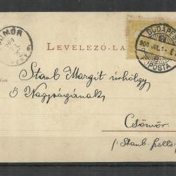 1900.- Üdvözlet Pécsről - Székesegyház - futott képeslap