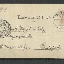 1899.-Üdvözlet Zilahról - futott képeslap