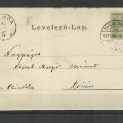 1903.- Nagy - Becskerek - "Zrenjanin" - futott képeslap