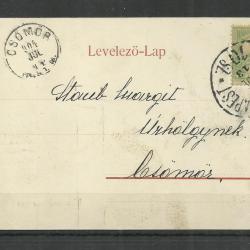 1904.-Kisnánai várrom - futott képeslap