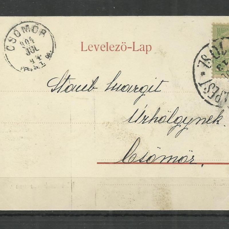 1904.-Kisnánai várrom - futott képeslap
