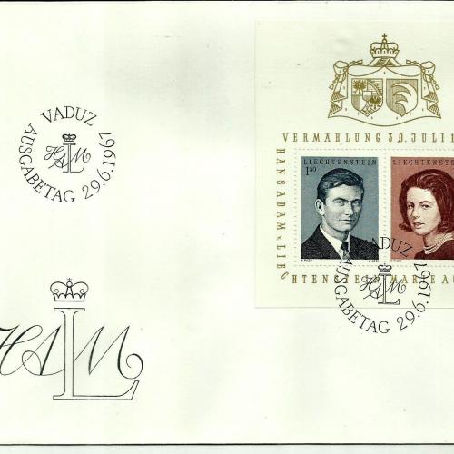 1967.-Liechtenstein - F.D.C. - blokk - Vaduz - nem futott