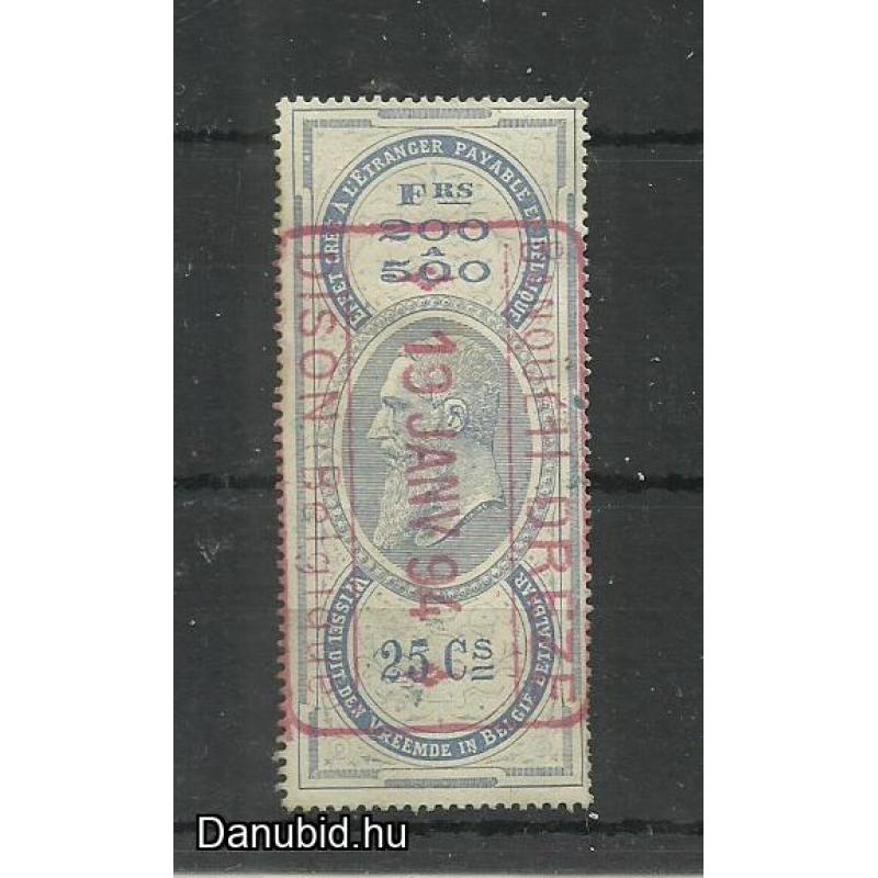 1894.- Belgium - pecsételt - vám illeték