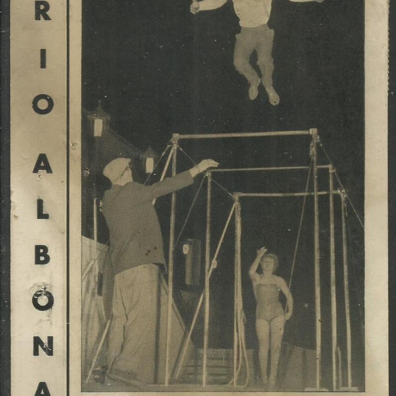Cirkusz - 1959 - képeslap Trió -Albóna - Akrobaták
