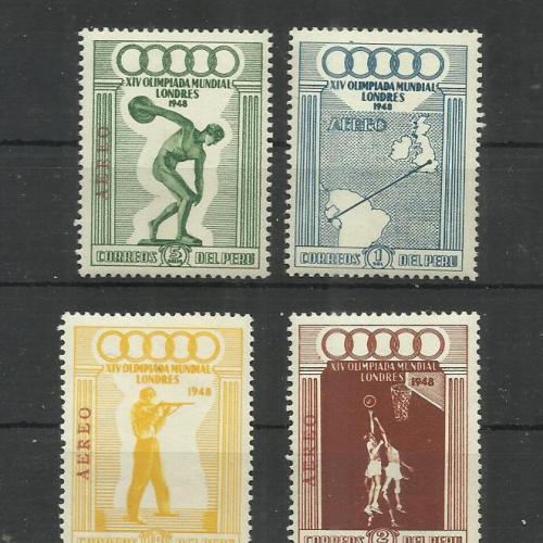 1948.- Peru - MNH/** Olimpia - London -  Kosárlabda – Sportlövészet