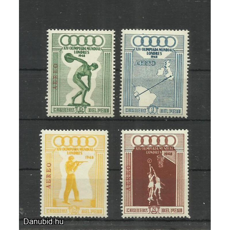 1948.- Peru - MNH/** Olimpia - London -  Kosárlabda – Sportlövészet