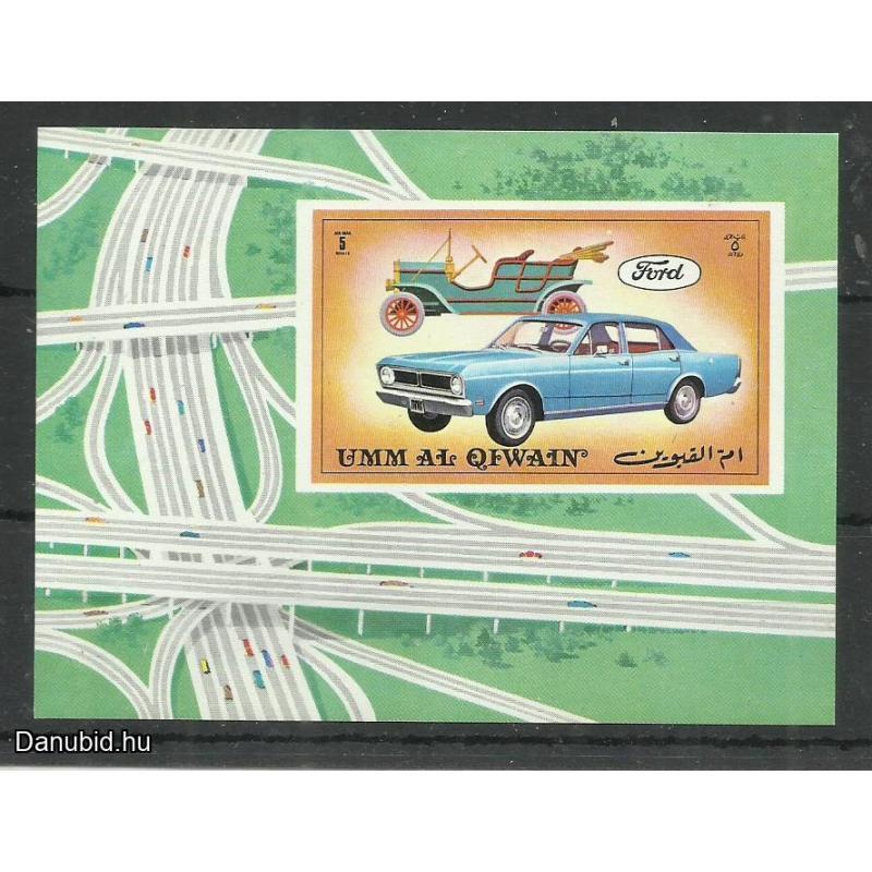 1972.- Umm al-Quwain - MNH/ ** 52. sz. blokk – Gépjárművek (Ford)
