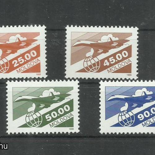 1992 - 1993.- Moldova - MNH/** - TU -144 -légi posta.