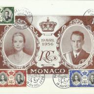 1956.- Monaco - képeslap - Grace Kelly és Rainier herceg esküvője