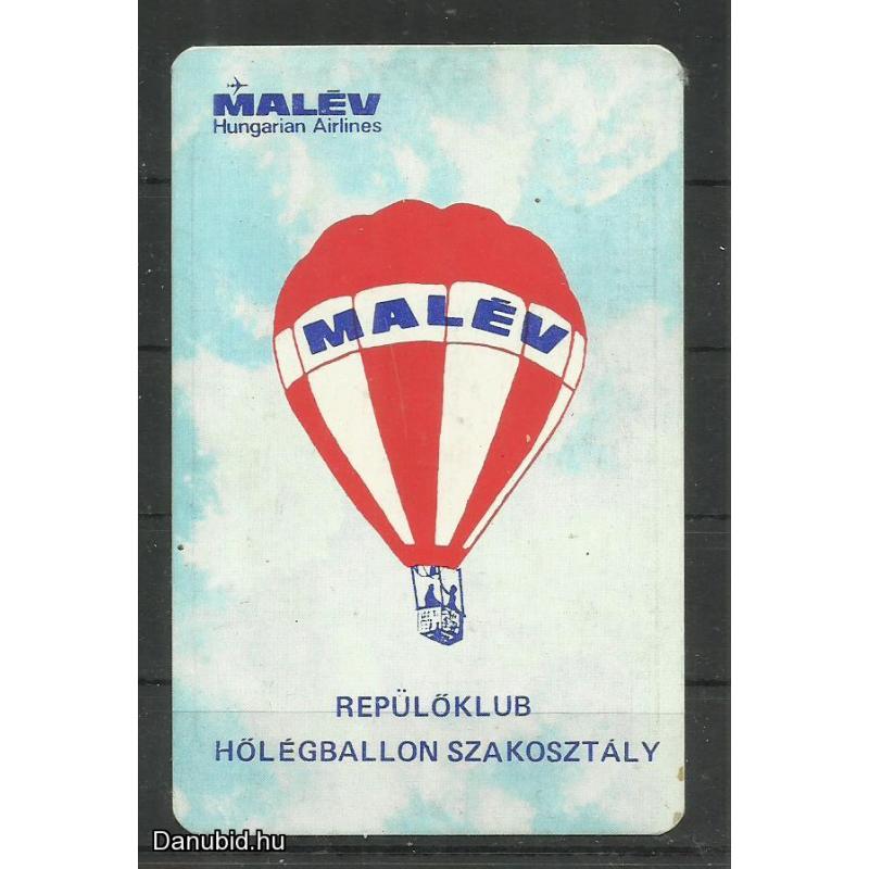 1979.- MALÉV - kártyanaptár Hőlégballon