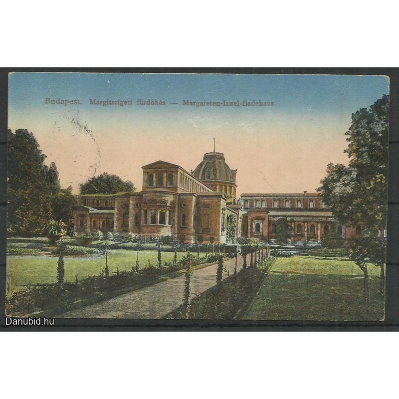 1916.- Budapest futott képeslap - Margitszigeti fürdőház
