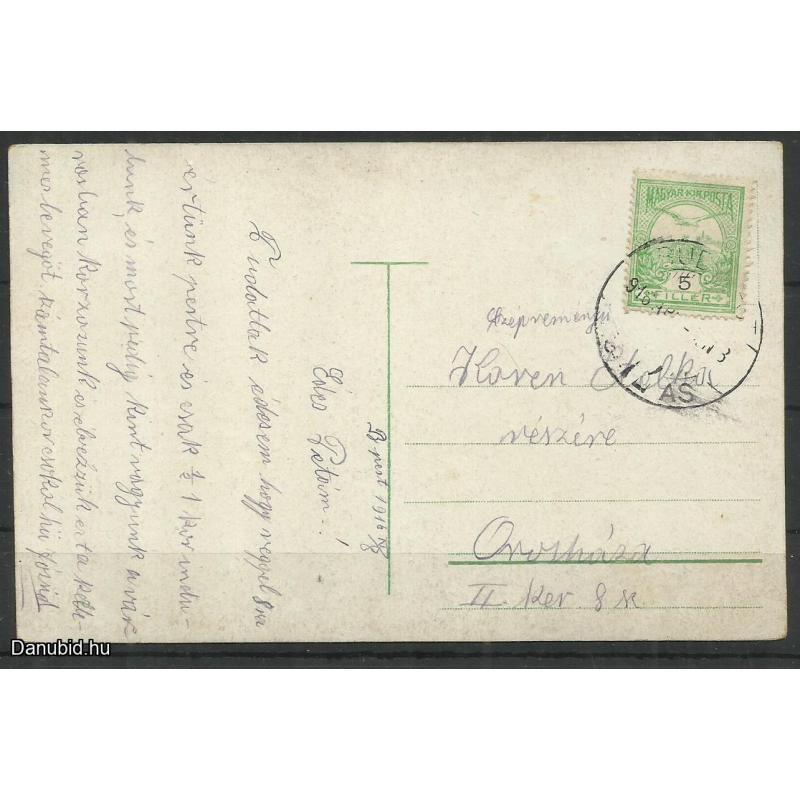 1916.- Budapest futott képeslap - Margitszigeti fürdőház