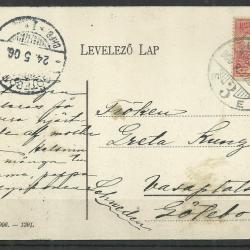 1906. - Hortobágy - Ménes a hortobágyi hármas kútnál- futott - képeslap