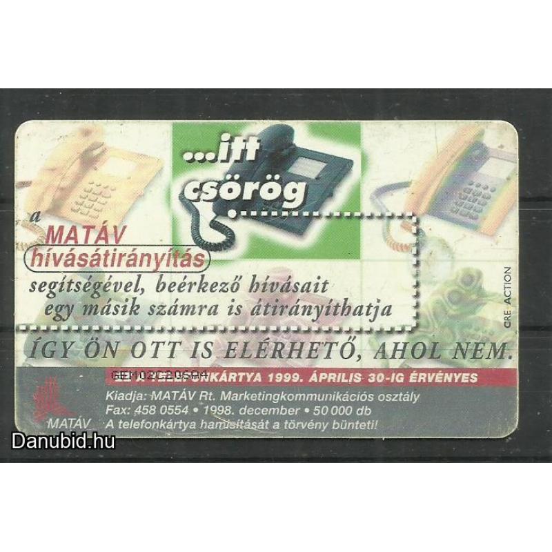 1998.- MATÁV - Magyar Telefonkártya - itt hívják ... itt csörög