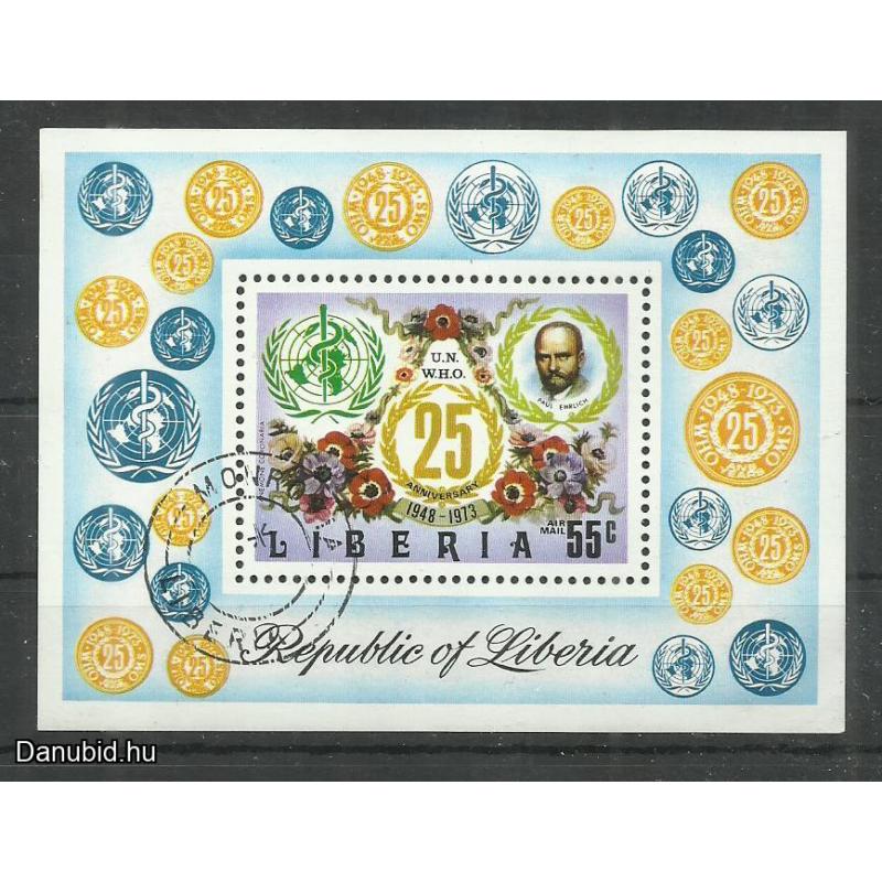 1973.- Libéria - blokk - MNH/** - Libéria  Nobel-díj , Sir Alexander Fleming
