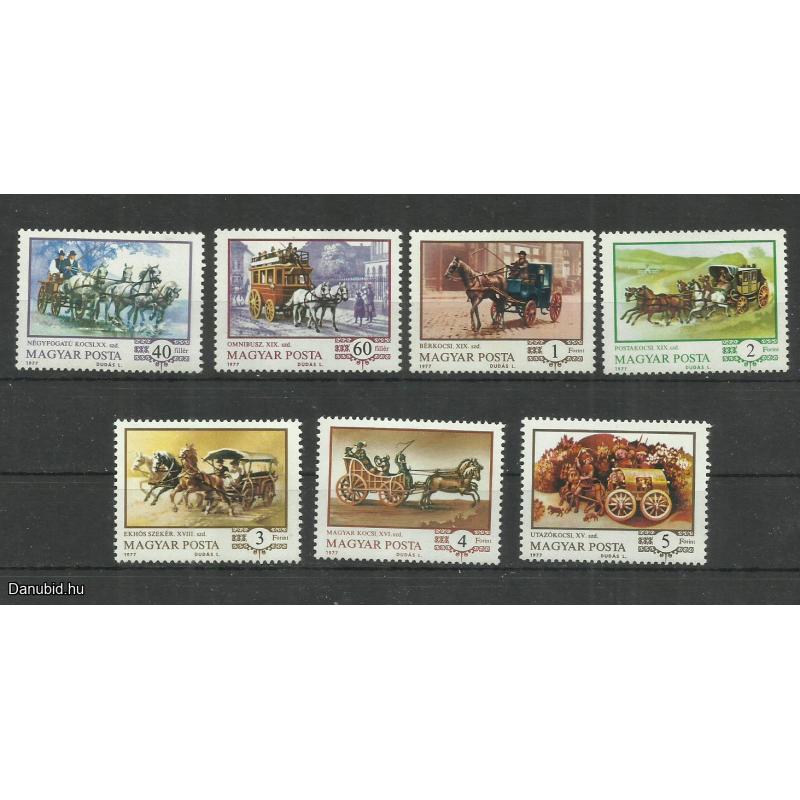 1977.- Magyar kocsi története sor - MNH/**