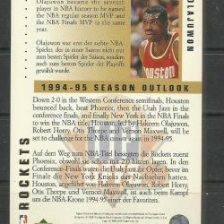 1994-95.- Kosárlabda - Hakeem Olajuwon - gyűjthető kártya