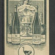 1920.-  1 db számolócédula - Borhegyi F. - Borkereskeddő - II.