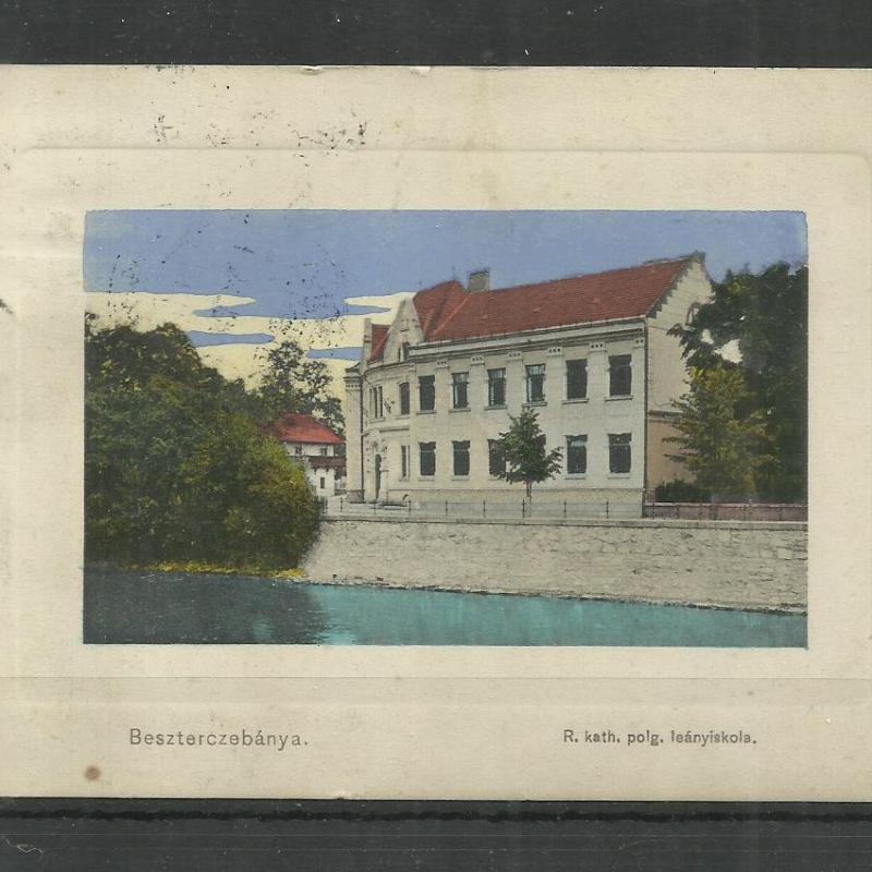 1912.- Besztercebámya - Leányiskola - futott képeslap