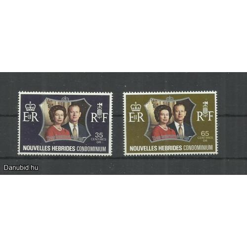 1972- Űj Hebridák - MNH/** - 25. ezüstlakodalom esküvői évfrguló