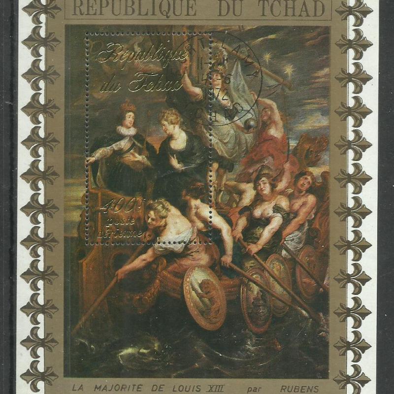 1972.- Csád -  blokk - MNH/** - Rubens -„XIII. Lajos” című festménye