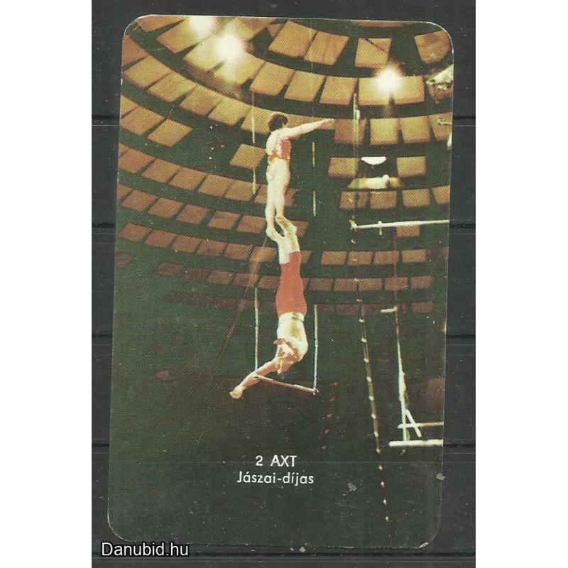 1985. -  Magyar cirkusz és varieté - kártyanaptár - 2 AXT