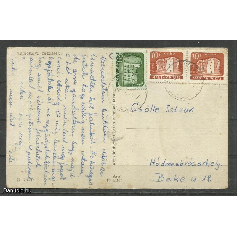 1961.- Tápiósülyi - képeslap - futott