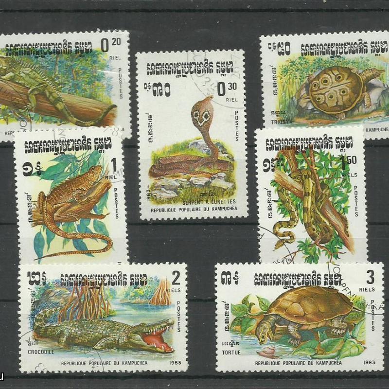 1983.- Kambodzsa - MNH/** - hüllők - Kampuchea