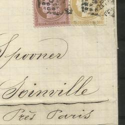 1874.- Levél Bordeaux-ból Párizsba - Franciaország