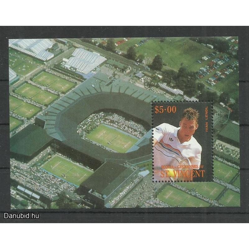 1988.- Szent Vincent- blokk - MNH/** - Ivan Lendl - tenisz