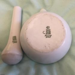 Zsolnay - patikamozsár - porcelán -kicsi mozsár