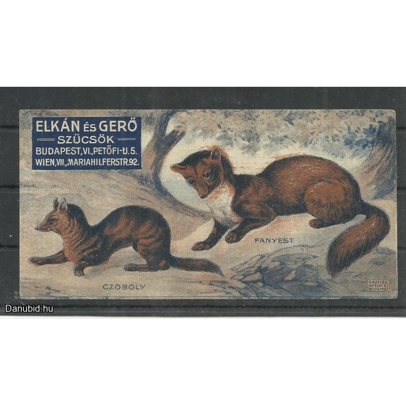 1920.-  1 db számolócédula - Elkán és Gergő - szűcsök - fanyest