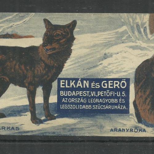 1920.-  1 db számolócédula - Elkán és Gergő - szűcsök - farkas