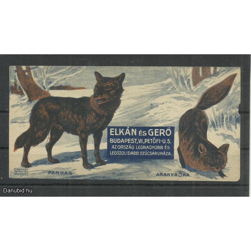 1920.-  1 db számolócédula - Elkán és Gergő - szűcsök - farkas