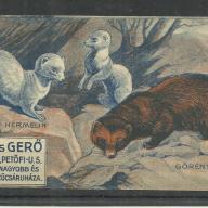 1920.-  1 db számolócédula - Elkán és Gergő - szűcsök - Hermelin