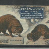 1920.-  1 db számolócédula - Elkán és Gergő - szűcsök - Tengeri vidra