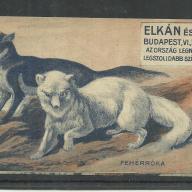 1920.-  1 db számolócédula - Elkán és Gergő - szűcsök - kékróka