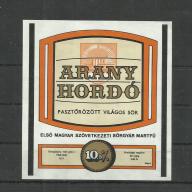 Címke-sör címke-Arany Hordó