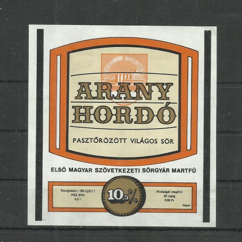 Címke-sör címke-Arany Hordó