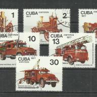 1977. - Kuba - Tűzoltóautó sor -MNH/** - Cuba - Tűzoltó