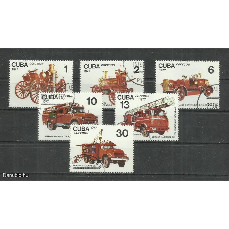 1977. - Kuba - Tűzoltóautó sor -MNH/** - Cuba - Tűzoltó