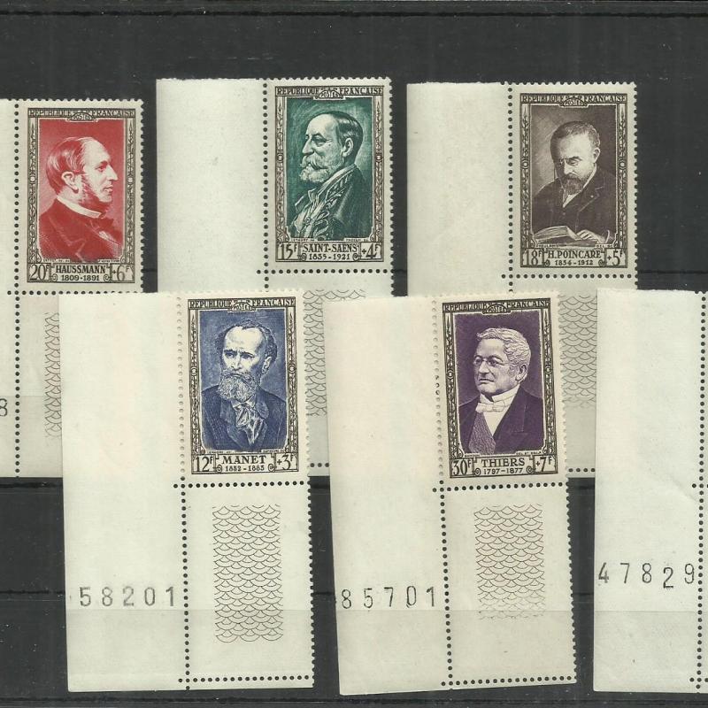 1952.- Franciaország - MNH/** - XIX.- századi francia hírességek