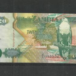 1992.- Zambia papírpénz 20 kwacha