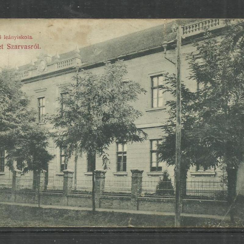 1912.- Szarvas - Polgári leányiskola - képeslap